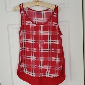 Eddie Bauer red plaid tank